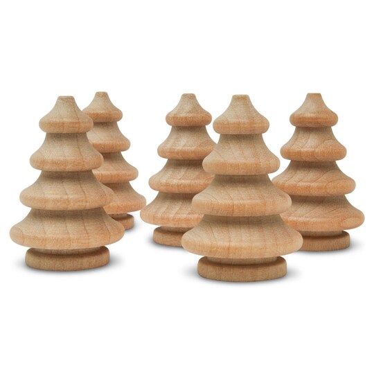 Woodpeckers; Mini Wooden Christmas Tree, Multiple Sizes Available, Peg People & Small World Play | Woodpeckers; Category:Unfinished Wood Toys; Image:1